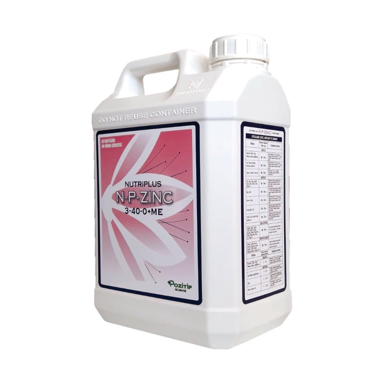 Nutriplus 3-40-0 ME Çinko Fosfor İçerikli Sıvı Gübre 5 Lt