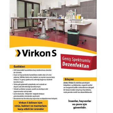 Virkon S Geniş Spektrumlu Toz Dezenfektan 250 Gram