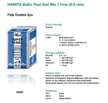 Hawita İthal Fide Bitki Yetiştirme Torfu 250Litre