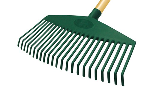 Ahşap Saplı Plastik Çim Ve Yaprak Toplama Tırmığı