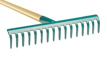 Ahşap Saplı 12-14-16 Dişli Tırmık 12 Dişli 30 CM Sap 140 Cm